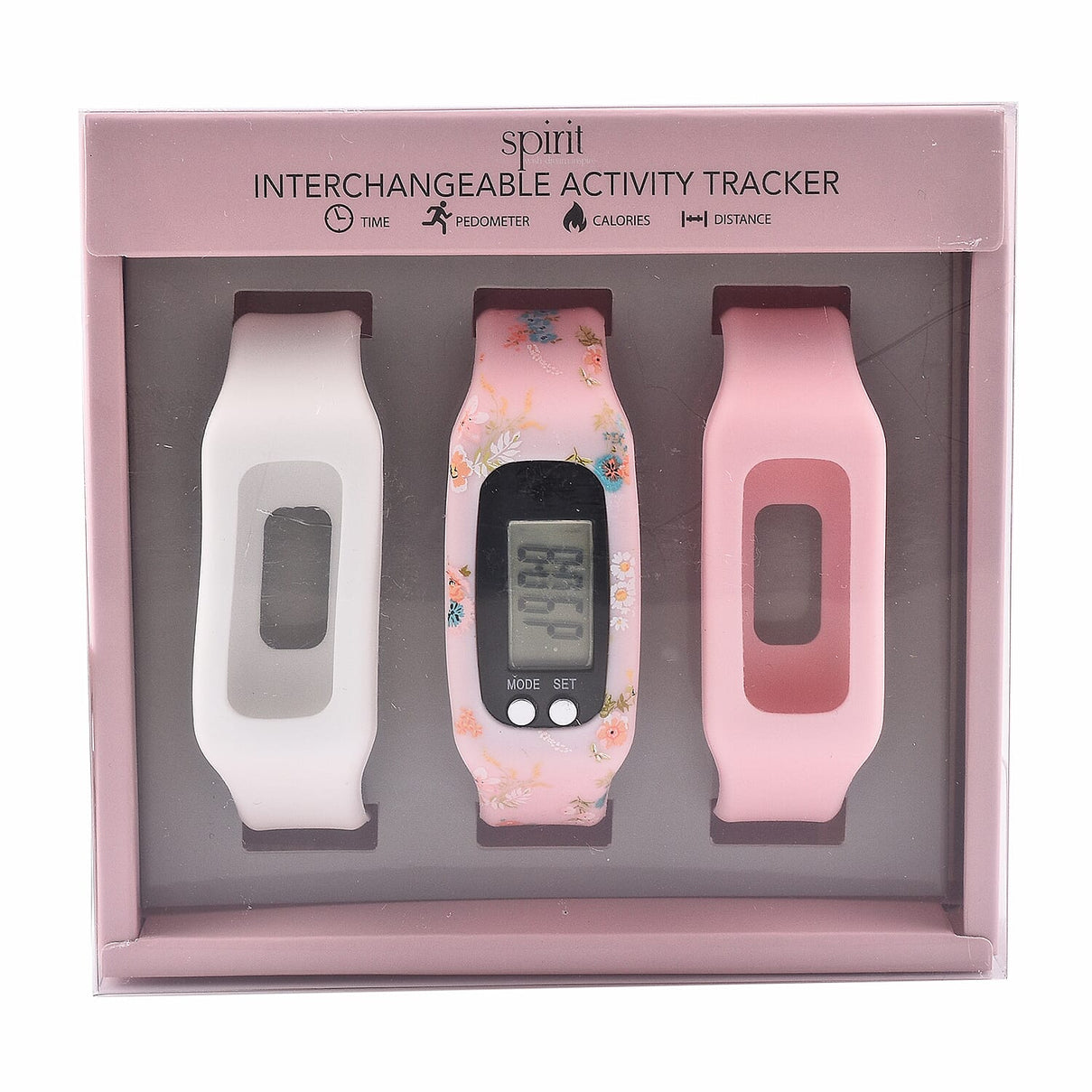 Spirit Activity Tracker Watch with 3 Interchangeable Straps - Pink 7025235 6