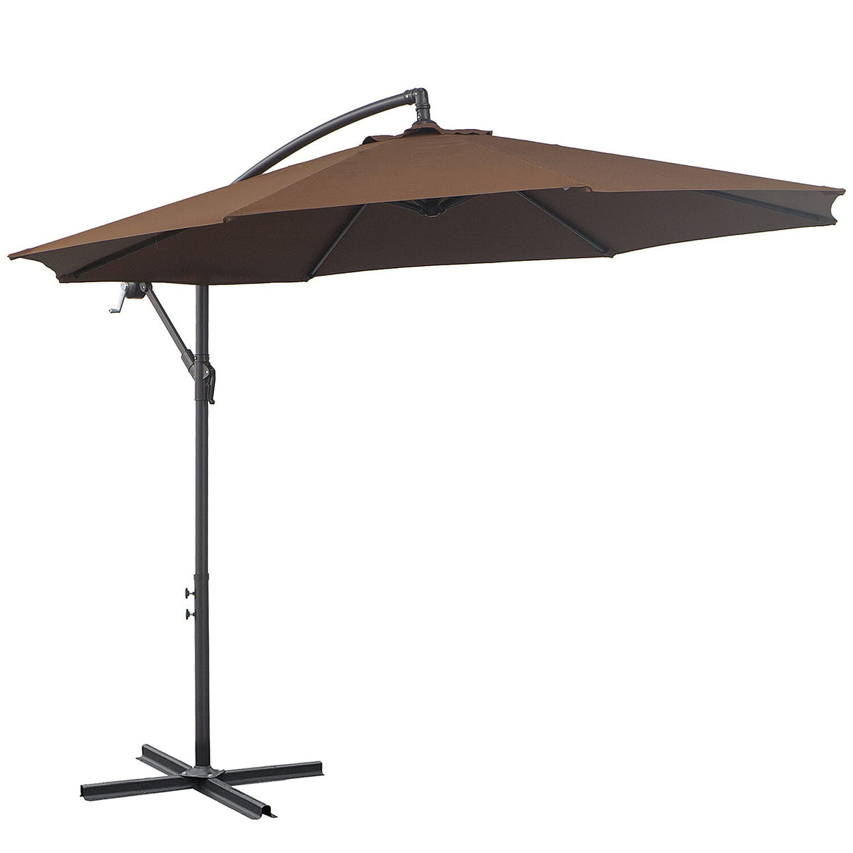Outdoors Parasol Open and Close with Crank  (Size 330x292x262 cm) - Brown 7842451 0