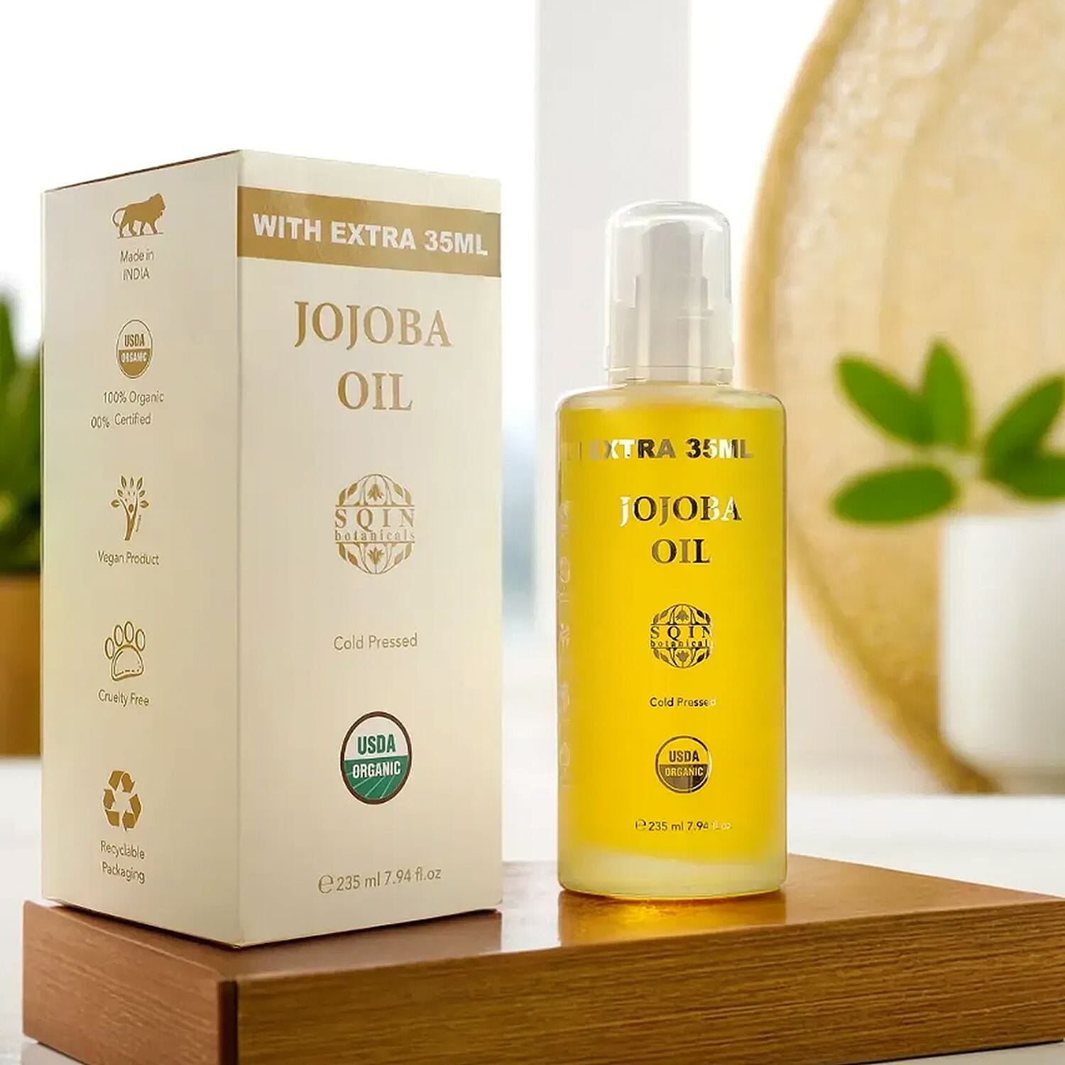 Sqin Botanicals Cold Pressed Natural Jojoba Oil (Vol. 235 ml) 7736965 11