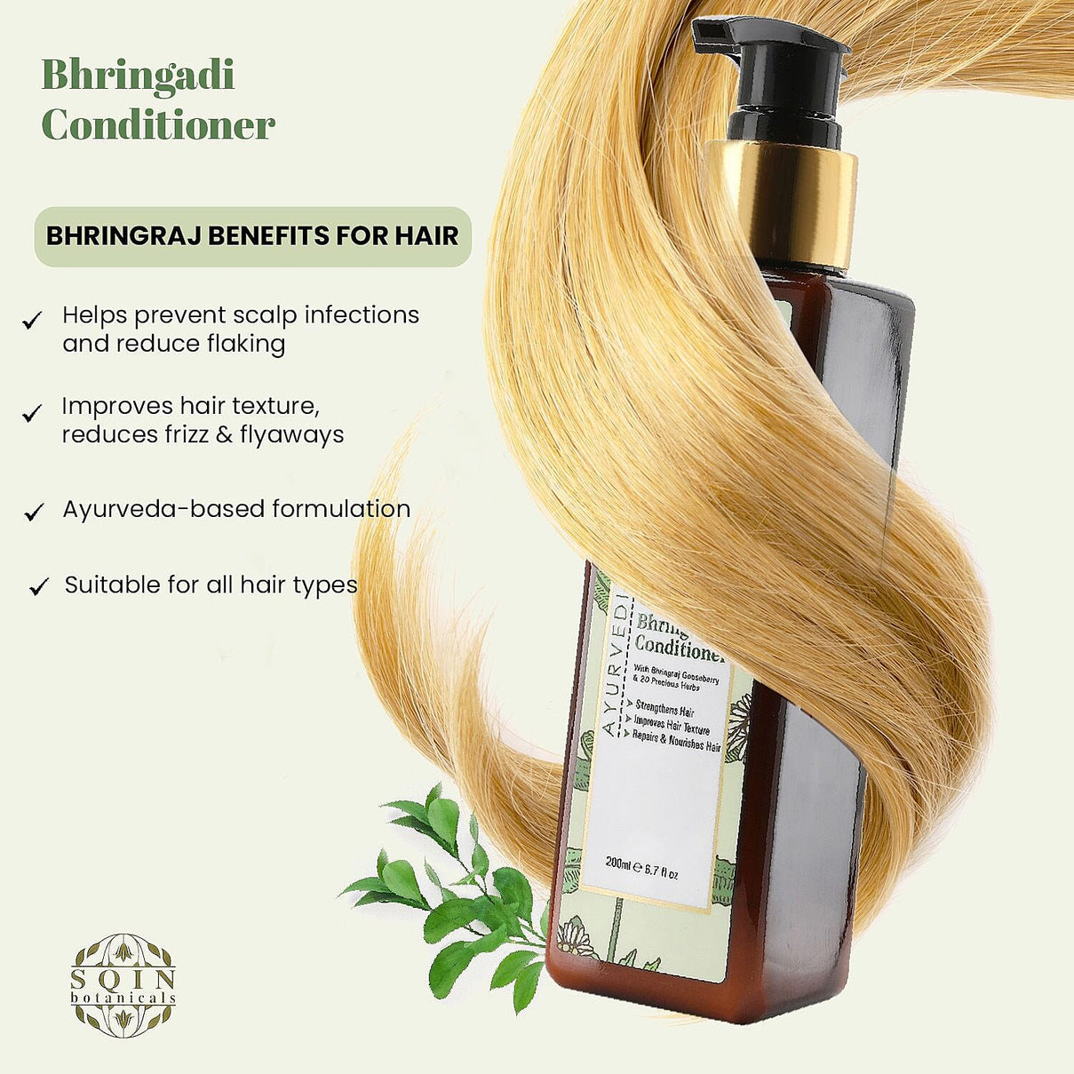 Bhringadi Ayurvedic Hair Conditioner- 200ml 7505832 4