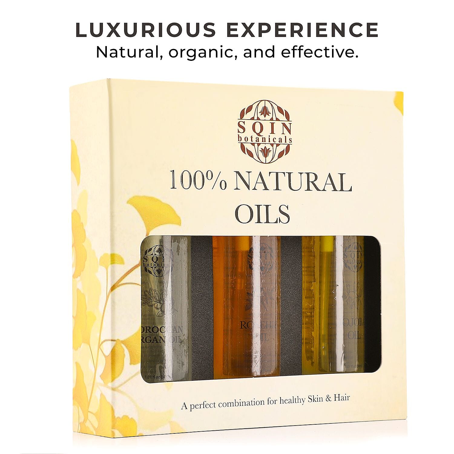 MONDAY MEGA DEAL - Sqin Botanicals Set of 3 Oils - Moringa Oil,  Argan Oil &amp; Rosehip Oil (30ml each) 7612188 4