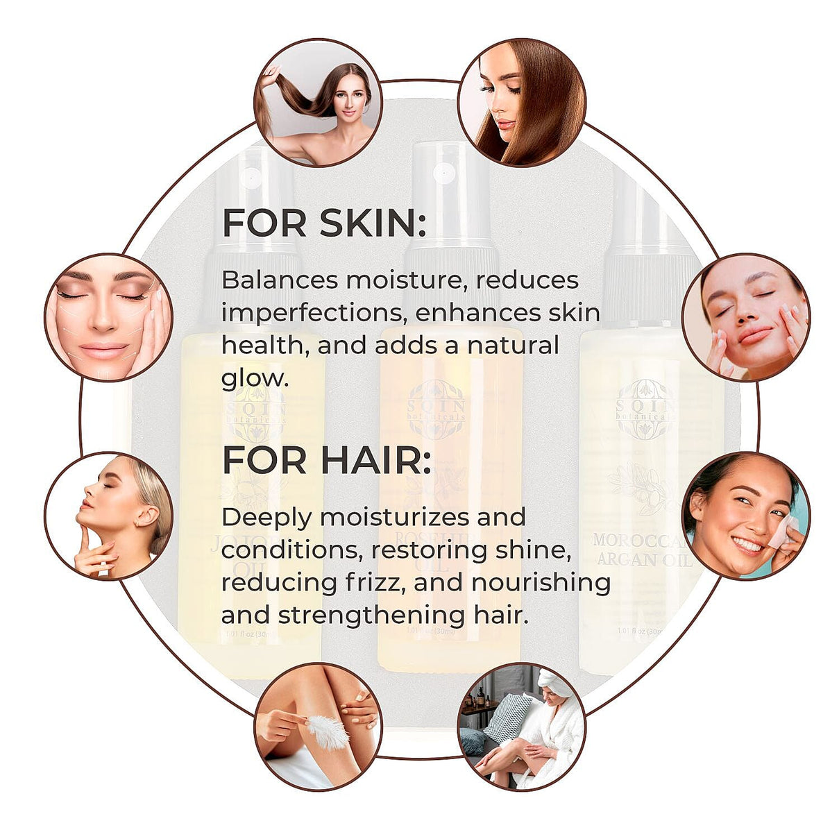 MONDAY MEGA DEAL - Sqin Botanicals Set of 3 Oils - Moringa Oil,  Argan Oil &amp; Rosehip Oil (30ml each) 7612188 5