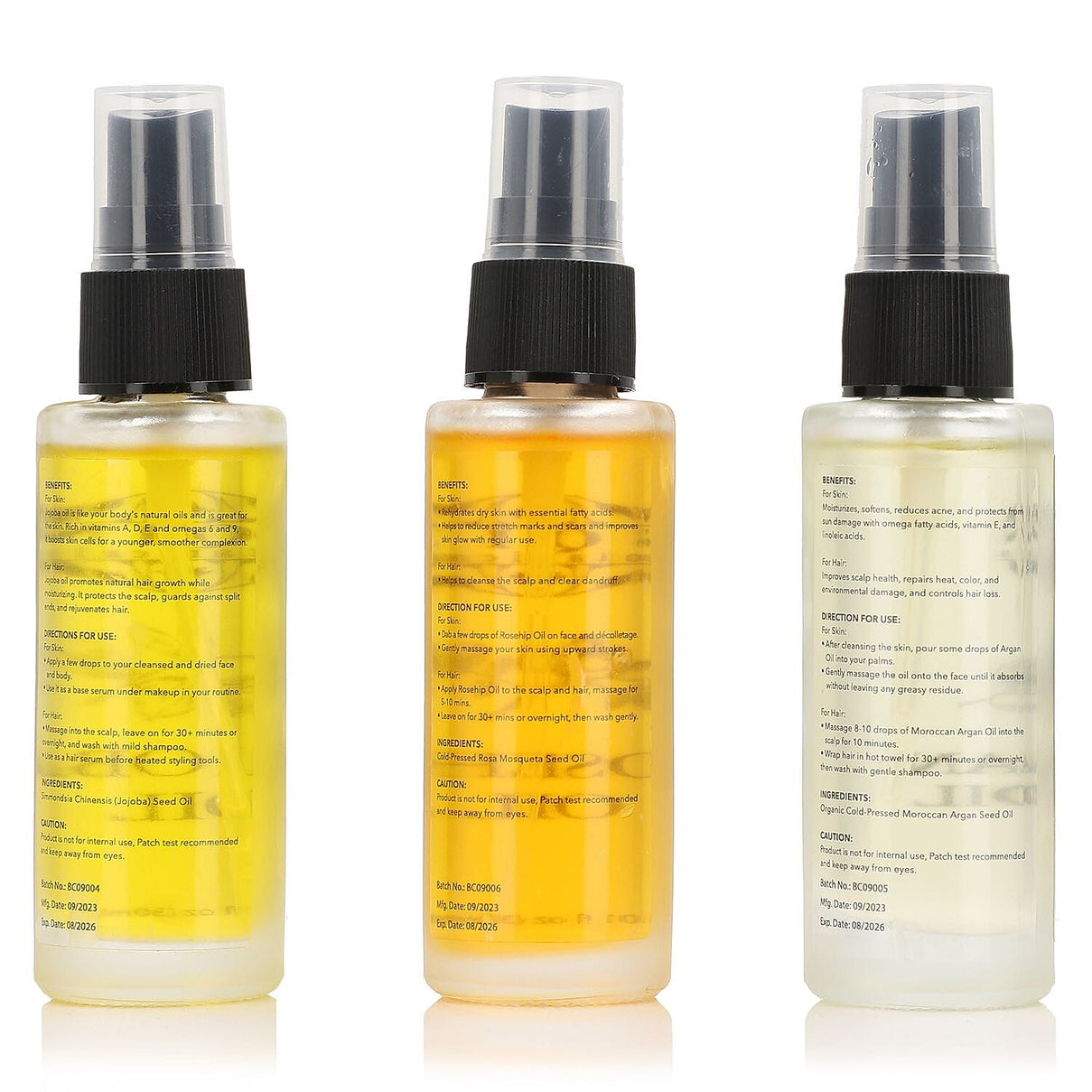 MONDAY MEGA DEAL - Sqin Botanicals Set of 3 Oils - Moringa Oil,  Argan Oil &amp; Rosehip Oil (30ml each) 7612188 8