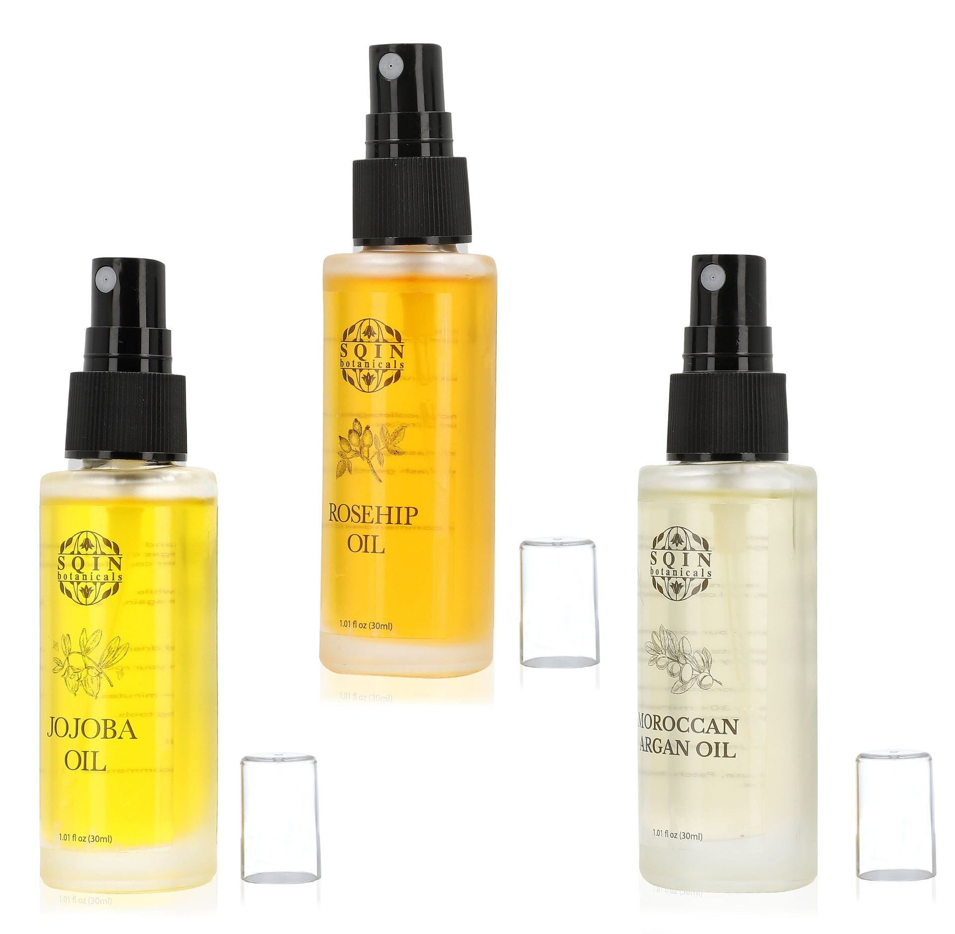 MONDAY MEGA DEAL - Sqin Botanicals Set of 3 Oils - Moringa Oil,  Argan Oil &amp; Rosehip Oil (30ml each) 7612188 9