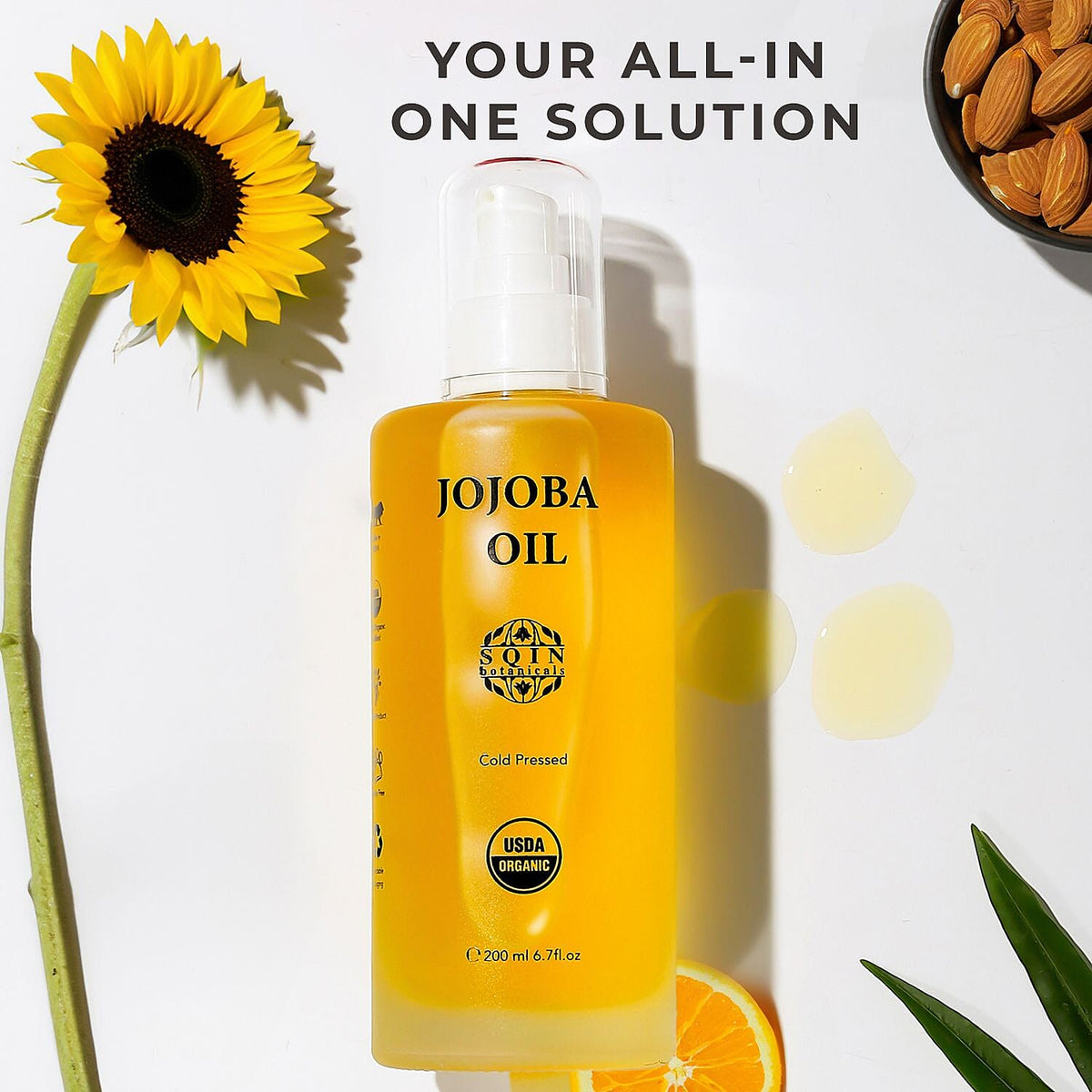 Sqin botanicals Cold Pressed Natural Jojoba Oil Volume - 200 ml 7612520 1
