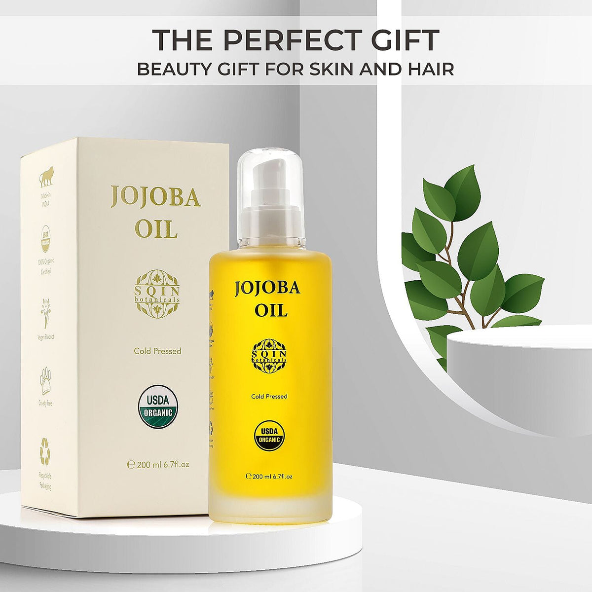 Sqin botanicals Cold Pressed Natural Jojoba Oil Volume - 200 ml 7612520 2
