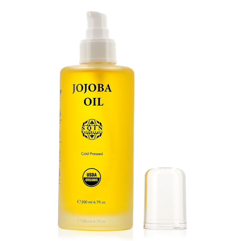 Sqin Botanicals - 100% Organic Cold Pressed Natural Jojoba Oil  200ml