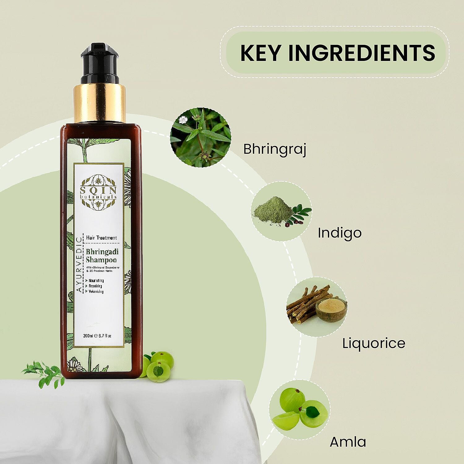 Bhringadi Ayurvedic Shampoo - 200 ml 7505823 6