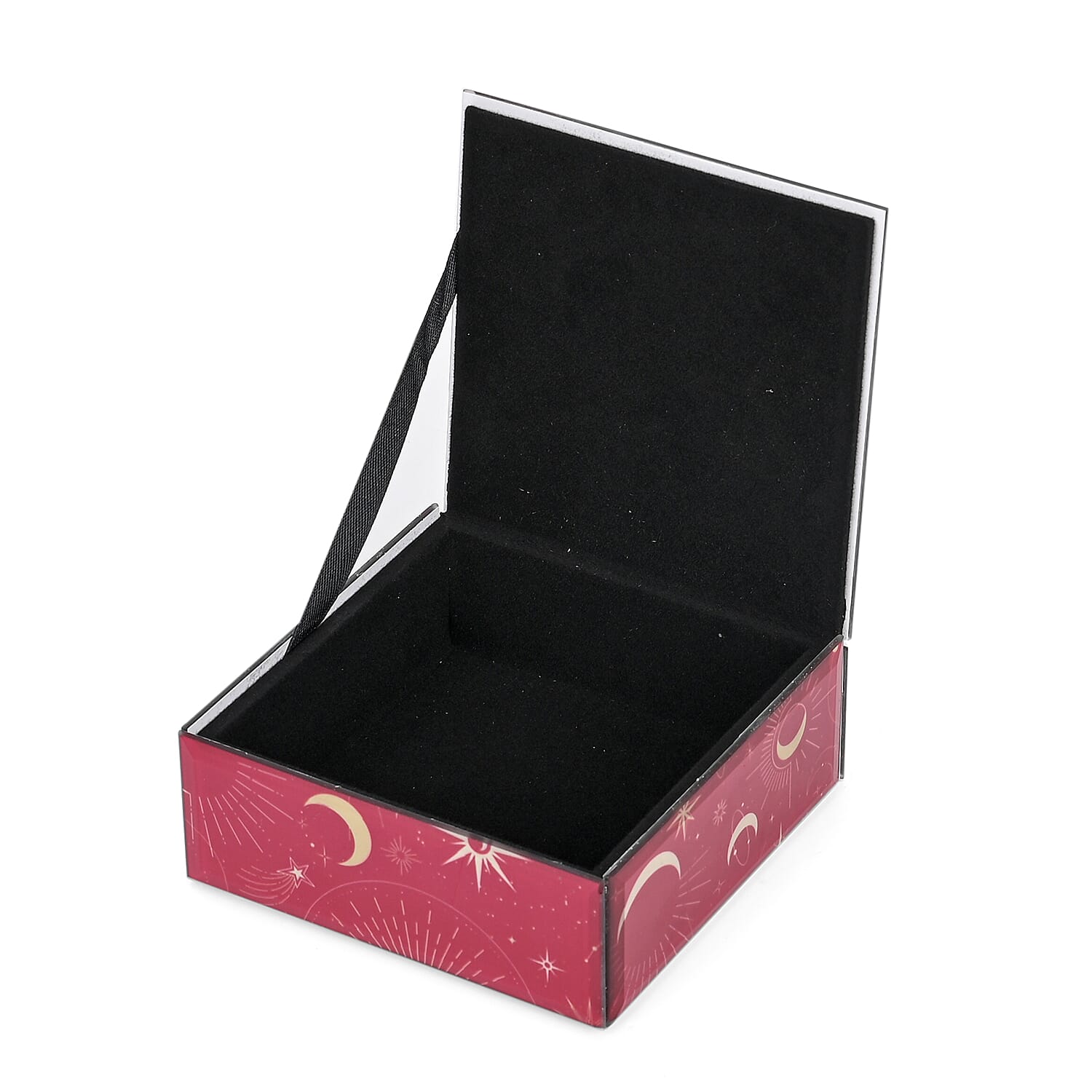 Square Glass Jewellery Box - Red 7858906 11