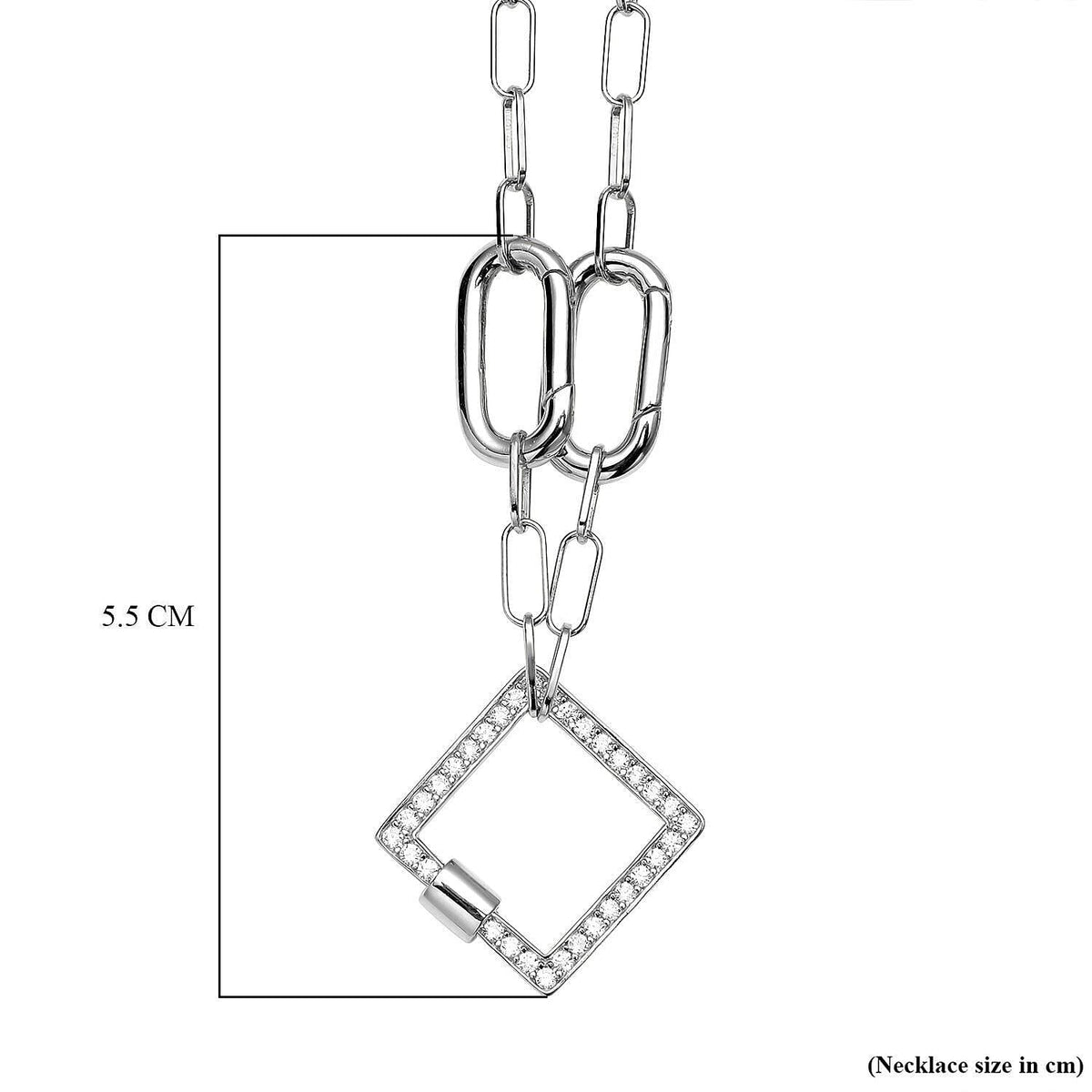 Star Shape Carabiner Necklace Screw Lock Clasp with Paper Clip Chain Necklace in Gold Plated Sterling Silver 3885365 7