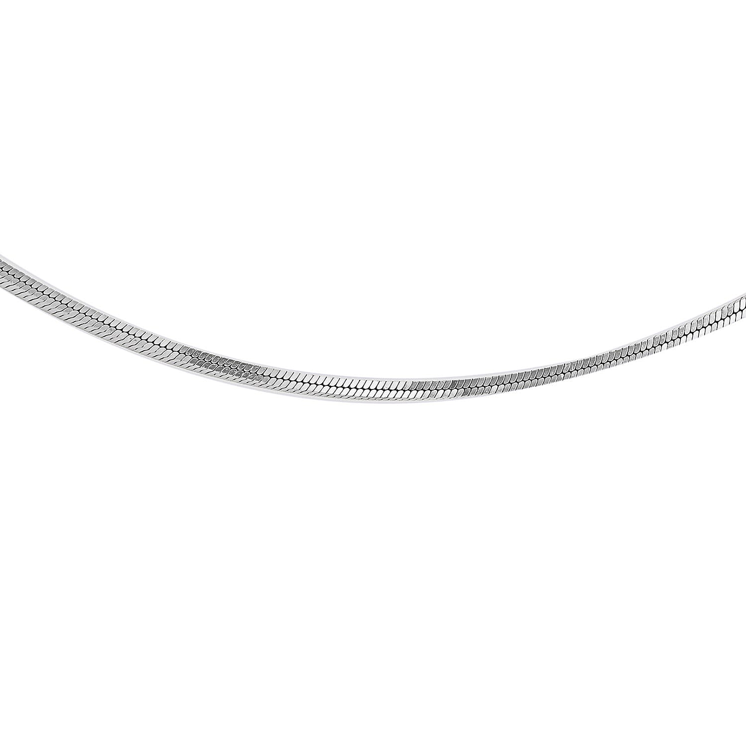 Square Snake Chain 20 Inch in 9K White Gold 7586105 3