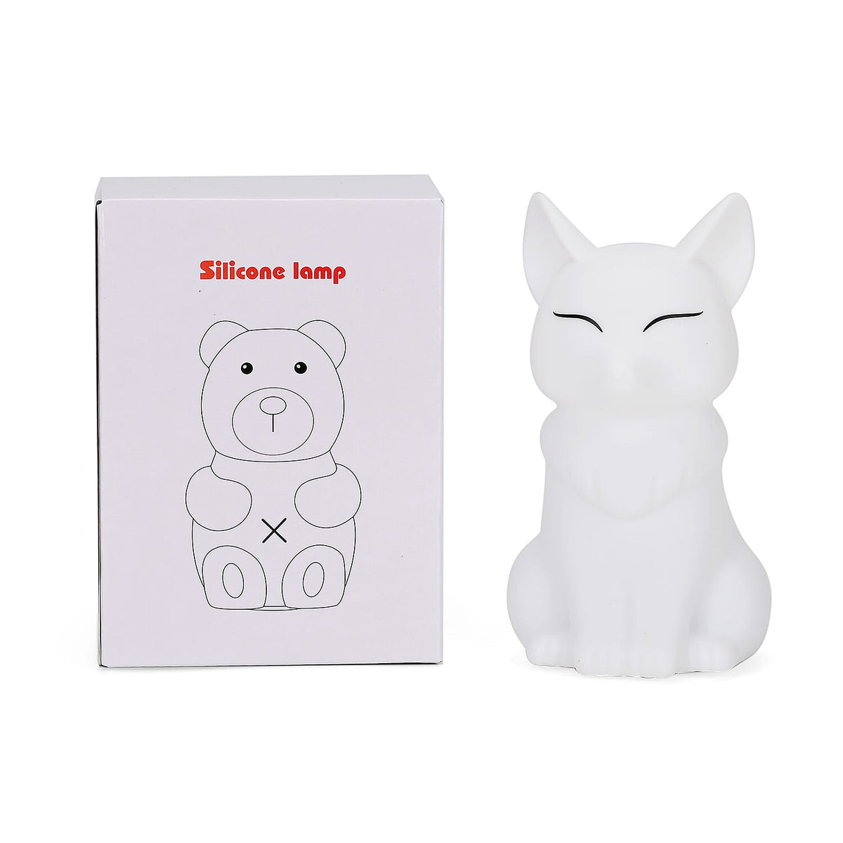 Squishy Colour Changing Rechargeable Silicone Lamp - Fox 7860433 0