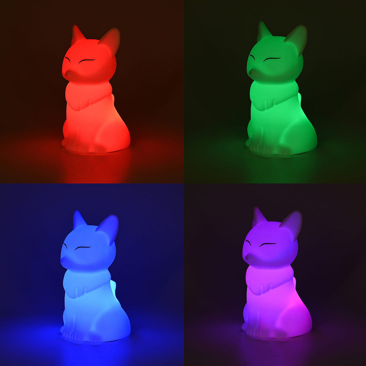 Squishy Colour Changing Rechargeable Silicone Lamp - Fox 7860433 2