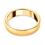 Sri Lankan White Moonstone Band Ring in 14K Gold Overlay Sterling Silver