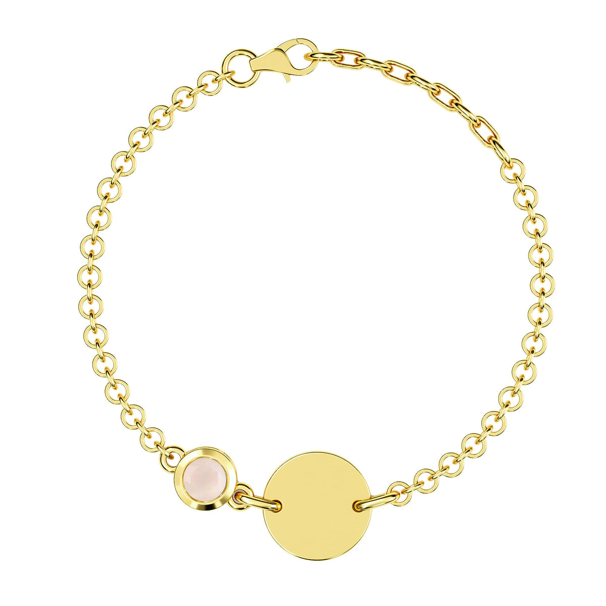 Sri Lankan White Moonstone Bracelet in Gold Plated Sterling Silver V32534120 0