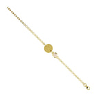 Sri Lankan White Moonstone Bracelet (Size 7.5 with Extender) in 14K Gold Overlay Sterling Silver