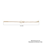 Sri Lankan White Moonstone Bracelet (Size 7.5 with Extender) in 14K Gold Overlay Sterling Silver
