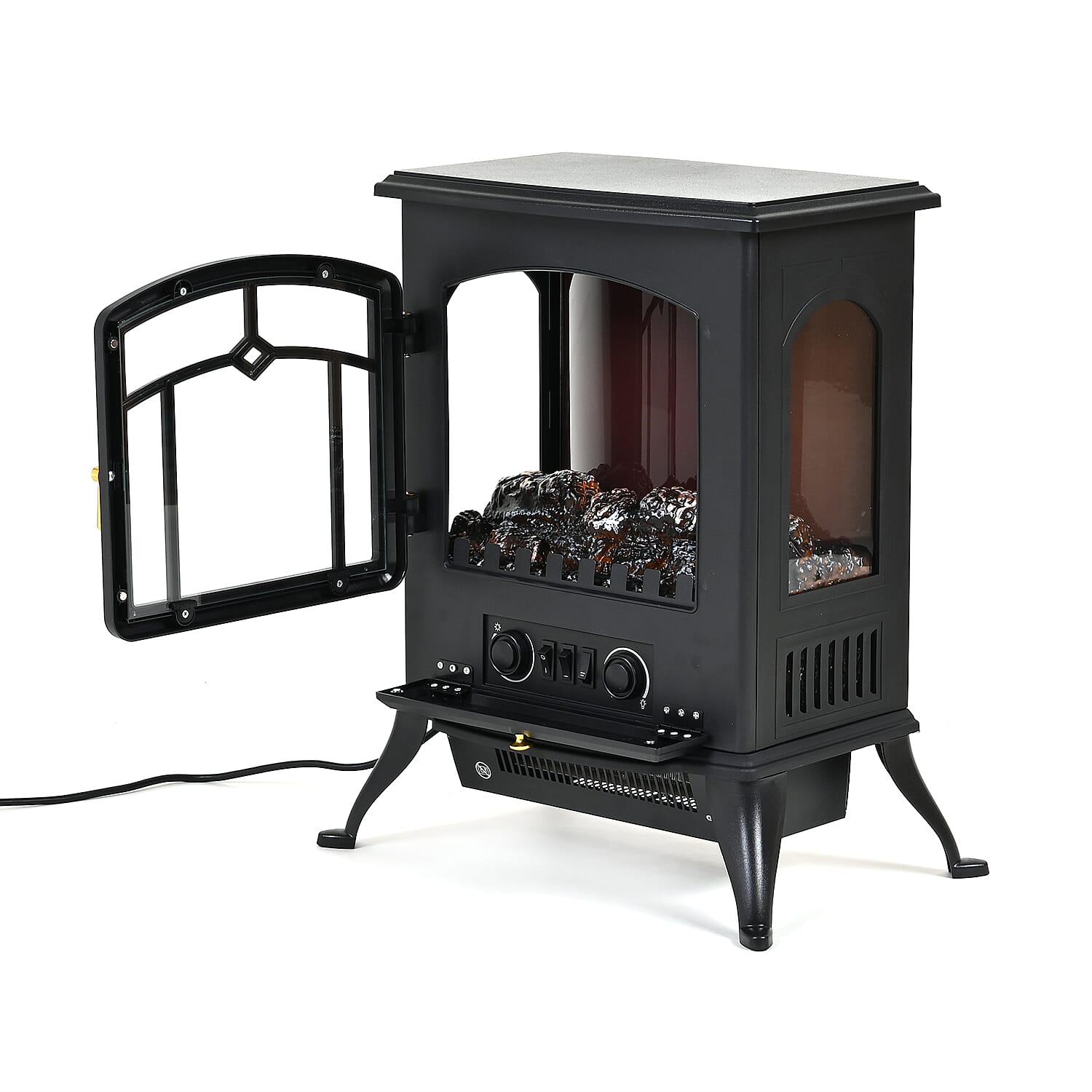 Stand Style Electric Fireplace Heater with 2 Heating Powers (1000W-2000W) 7899920 11