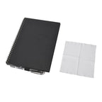 A5 Smart Reusable Forever Notebook (40 Sheets) with Erasable Pen and Wiper- Black