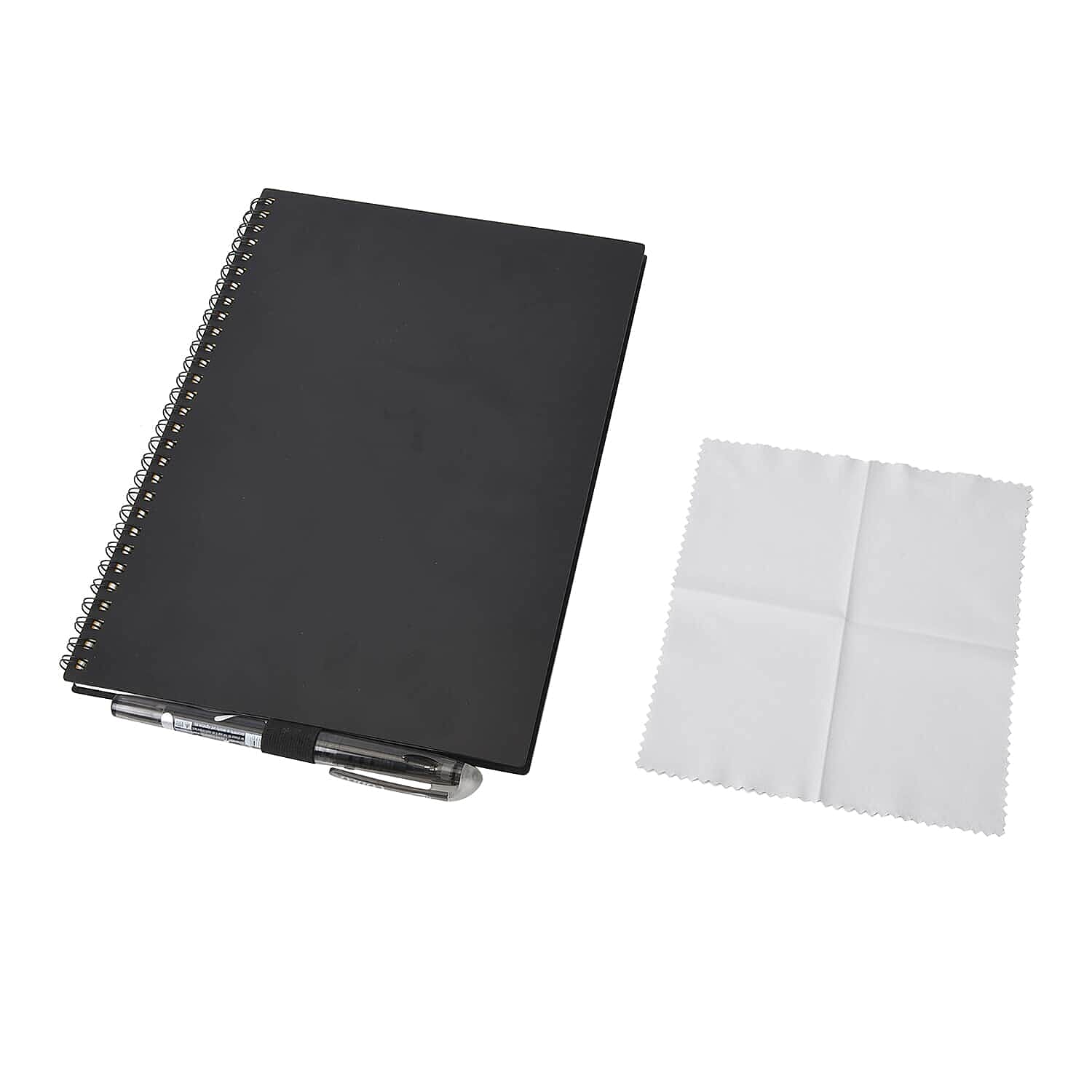 A5 Smart Reusable Forever Notebook (40 Sheets) with Erasable Pen and Wiper- Black 6839002 0