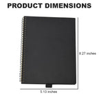 A5 Smart Reusable Forever Notebook (40 Sheets) with Erasable Pen and Wiper- Black