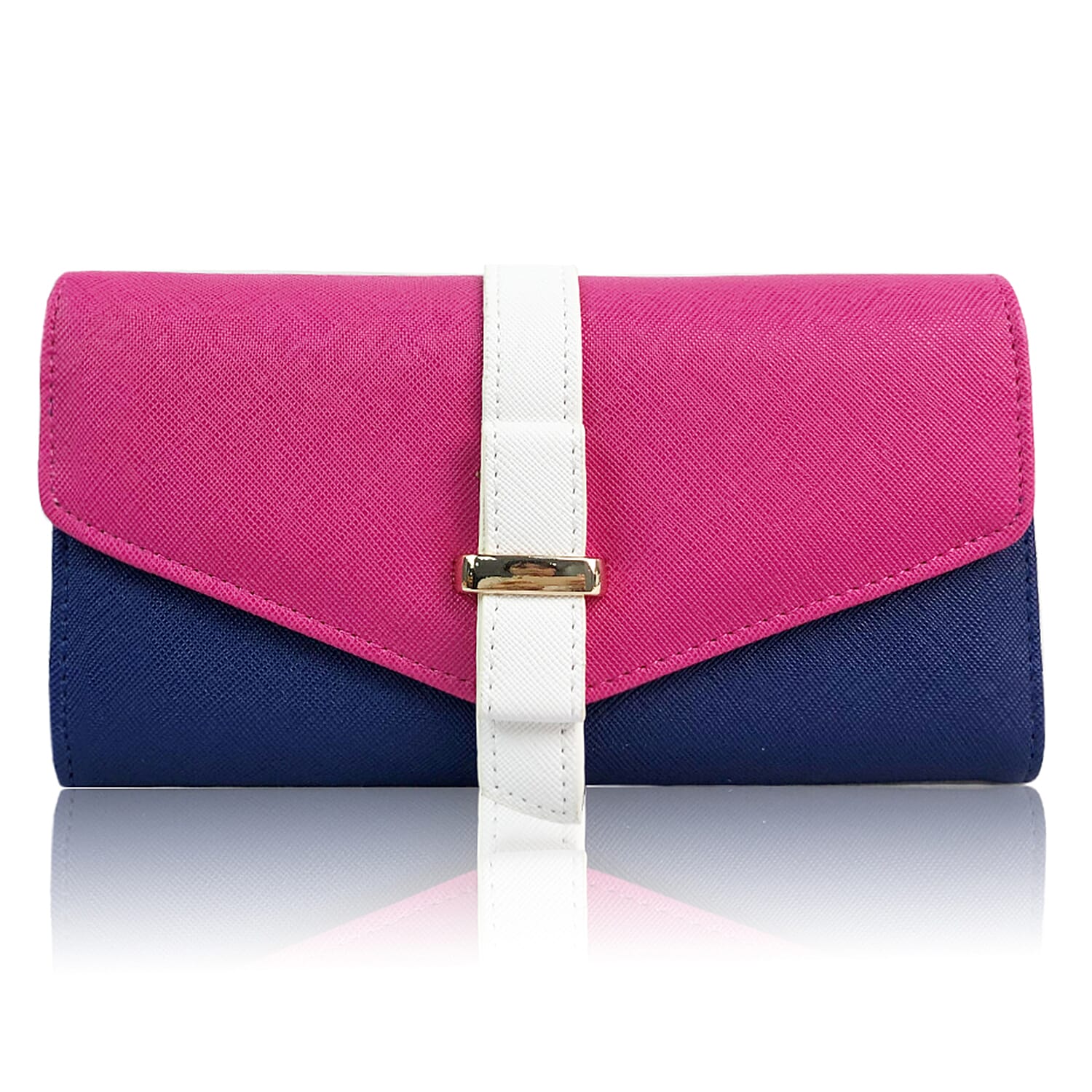 Leatherette Stefanie Colour Block Purse - Blue 8070666 0