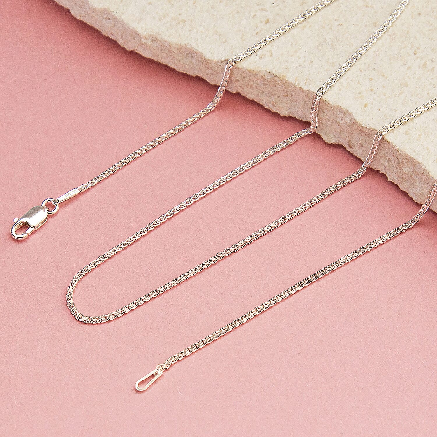 Sterling Silver 1.3mm Spiga Chain 18 Inch 7618066 2