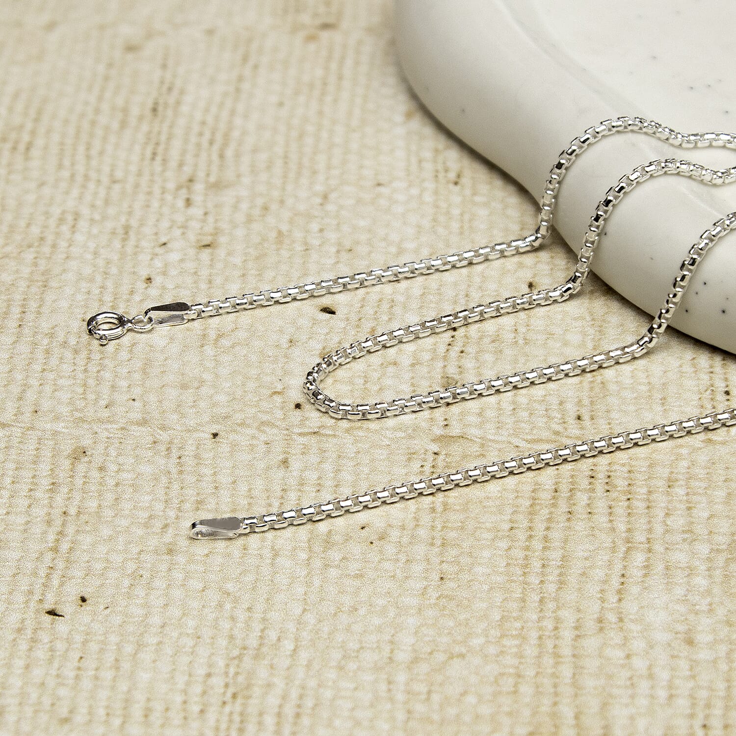 Sterling Silver 1.8mm Bevelled Edge Box Chain 20 Inch 7620336 2