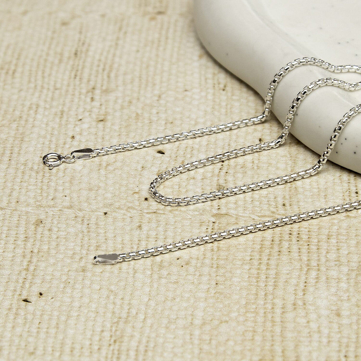 Sterling Silver 1.8mm Bevelled Edge Box Chain 24 Inch 7620337 2