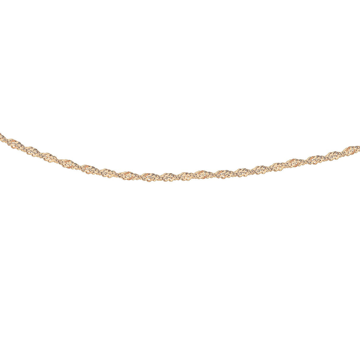 Sterling Silver 1 Micron Rose Gold Plated 1.8mm Twist Curb Chain 18 Inch 7620944 0