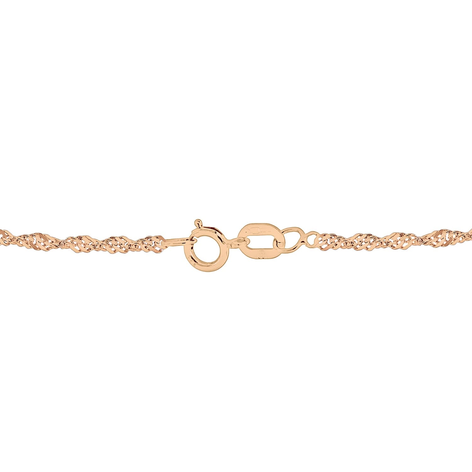 Sterling Silver 1 Micron Rose Gold Plated 1.8mm Twist Curb Chain 18 Inch 7620944 4