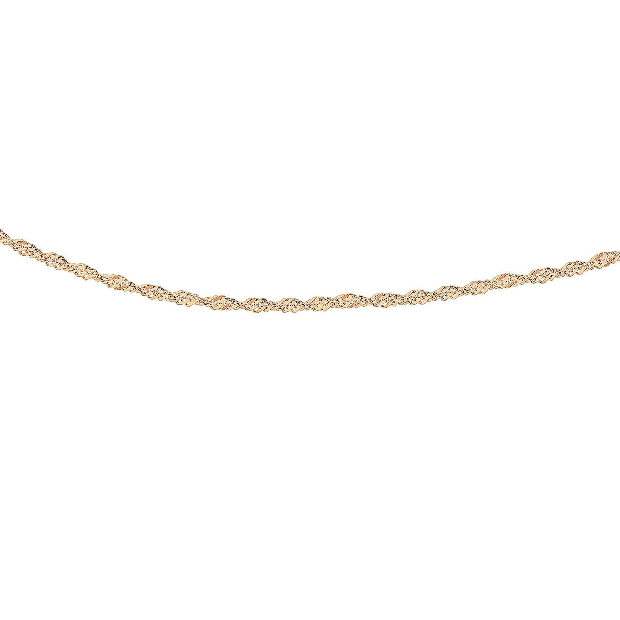 Sterling Silver 1 Micron Rose Gold Plated 1.8mm Twist Curb Chain 20 Inch 7620946 0