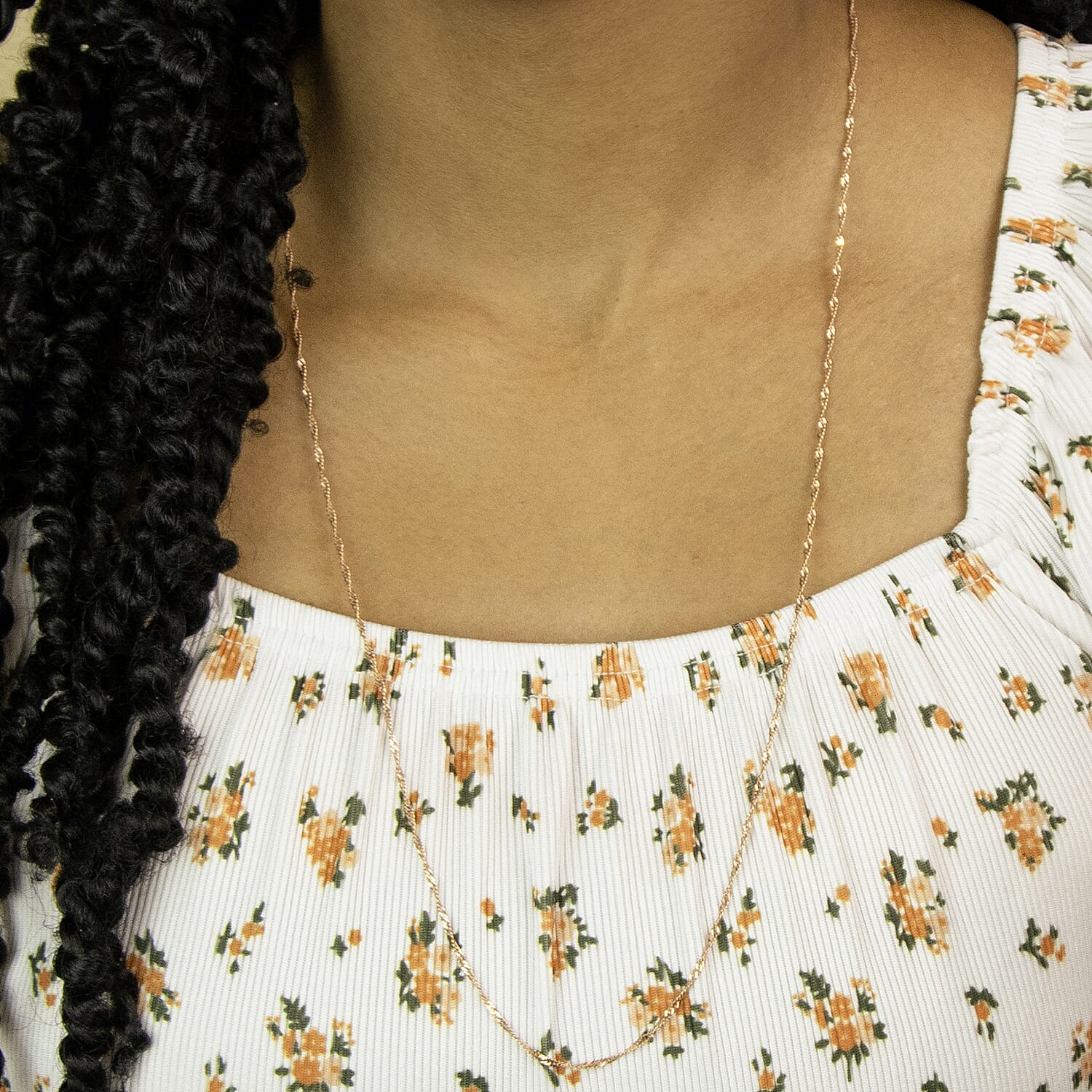 Sterling Silver 1 Micron Rose Gold Plated 1.8mm Twist Curb Chain 30 Inch 7620949 1