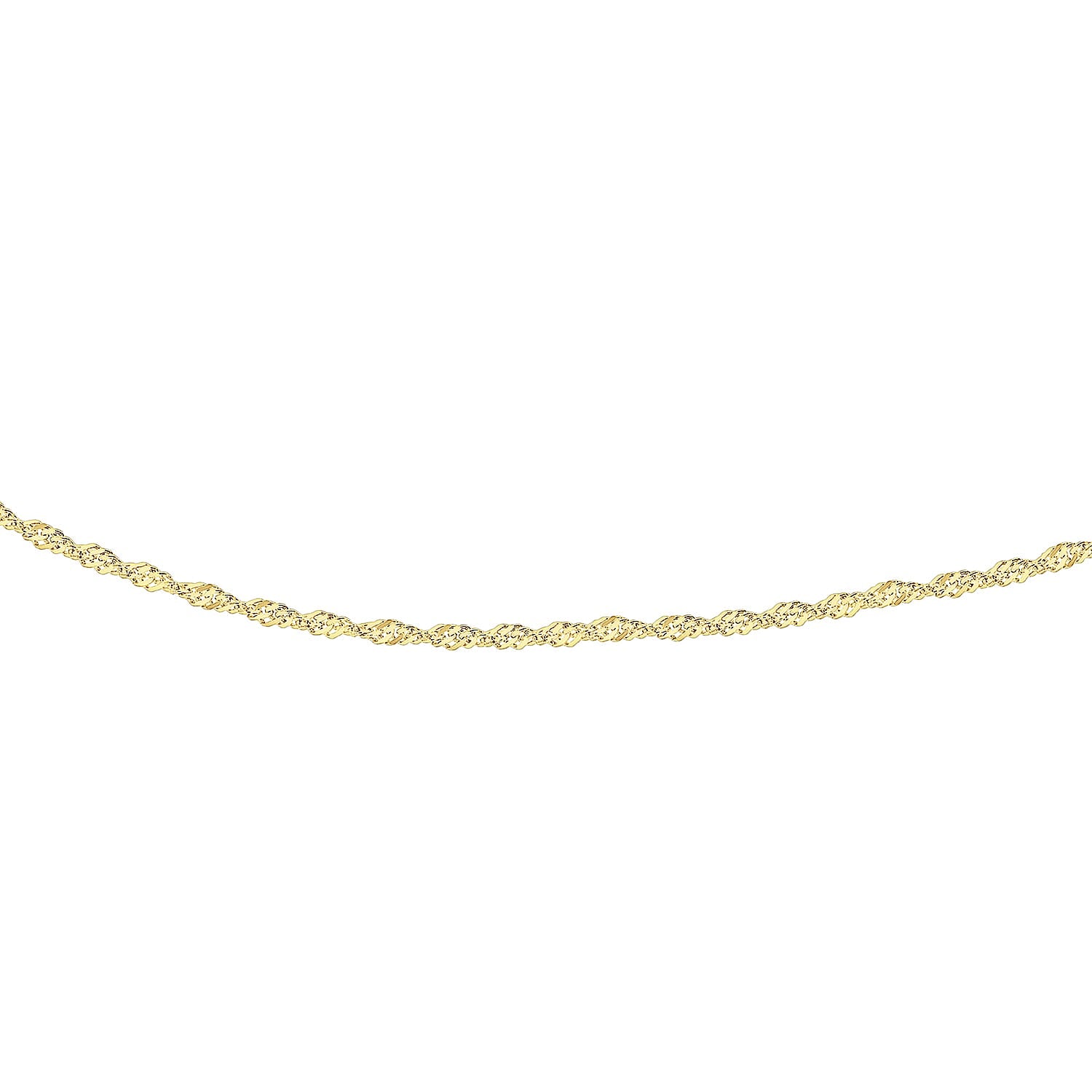 Sterling Silver 1 Micron Yellow Gold Plated 1.8mm Twist Curb Chain 20 Inch 7620941 0