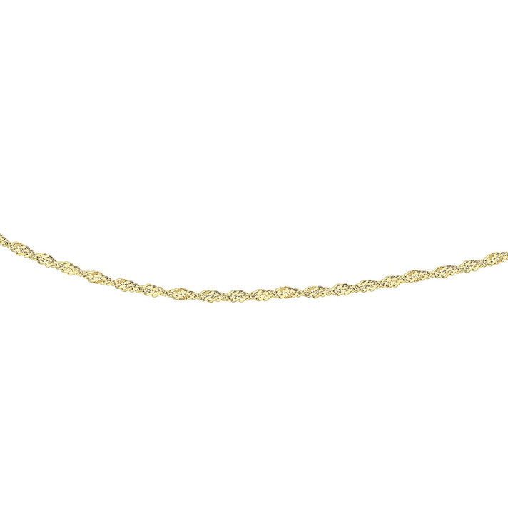Sterling Silver 1 Micron Yellow Gold Plated 1.8mm Twist Curb Chain 20 Inch 7620941 1
