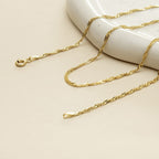 Sterling Silver Twist Curb Chain (Size - 20) With Spring Clasp