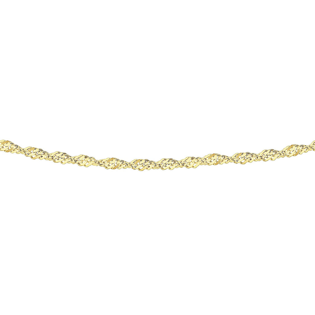 Sterling Silver Twist Curb Chain (Size - 20) With Spring Clasp