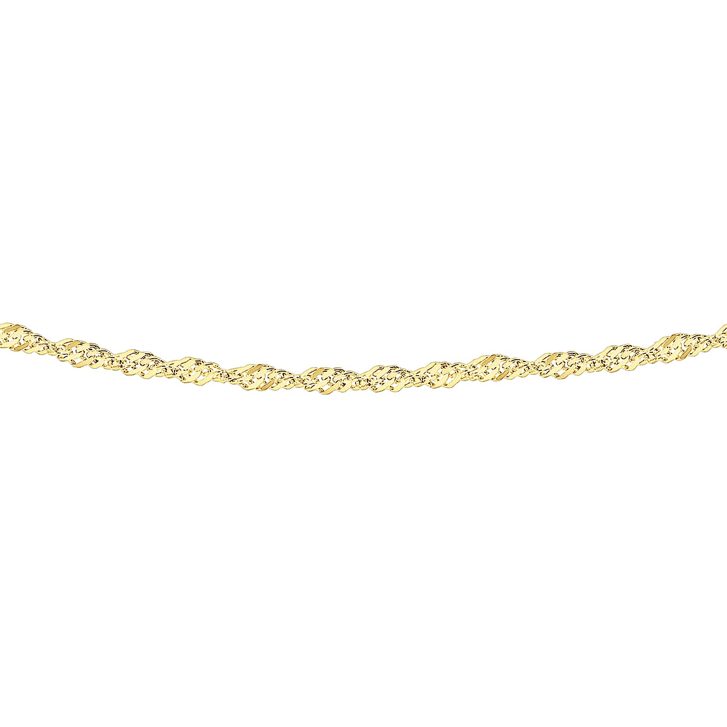 Sterling Silver 1 Micron Yellow Gold Plated 1.8mm Twist Curb Chain 20 Inch 7620941 3