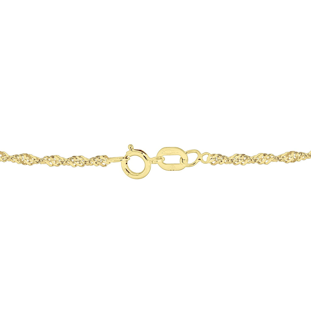 Sterling Silver Twist Curb Chain (Size - 20) With Spring Clasp