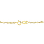 Sterling Silver Twist Curb Chain (Size - 20) With Spring Clasp