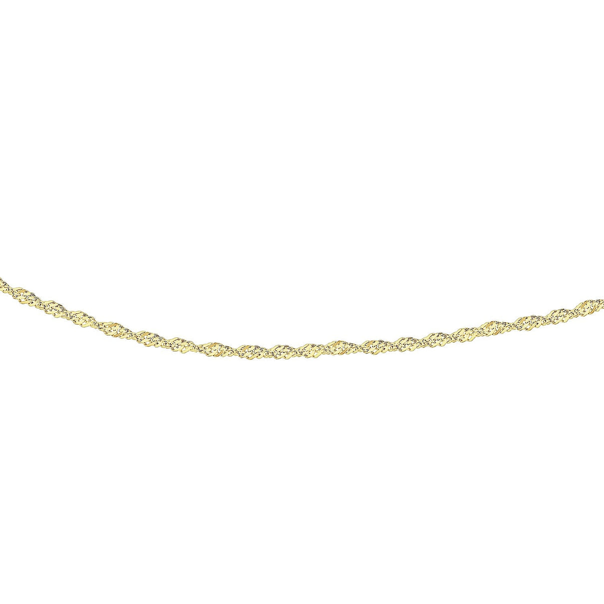 Sterling Silver 1 Micron Yellow Gold Plated 1.8mm Twist Curb Chain 30 Inch 7620942 0