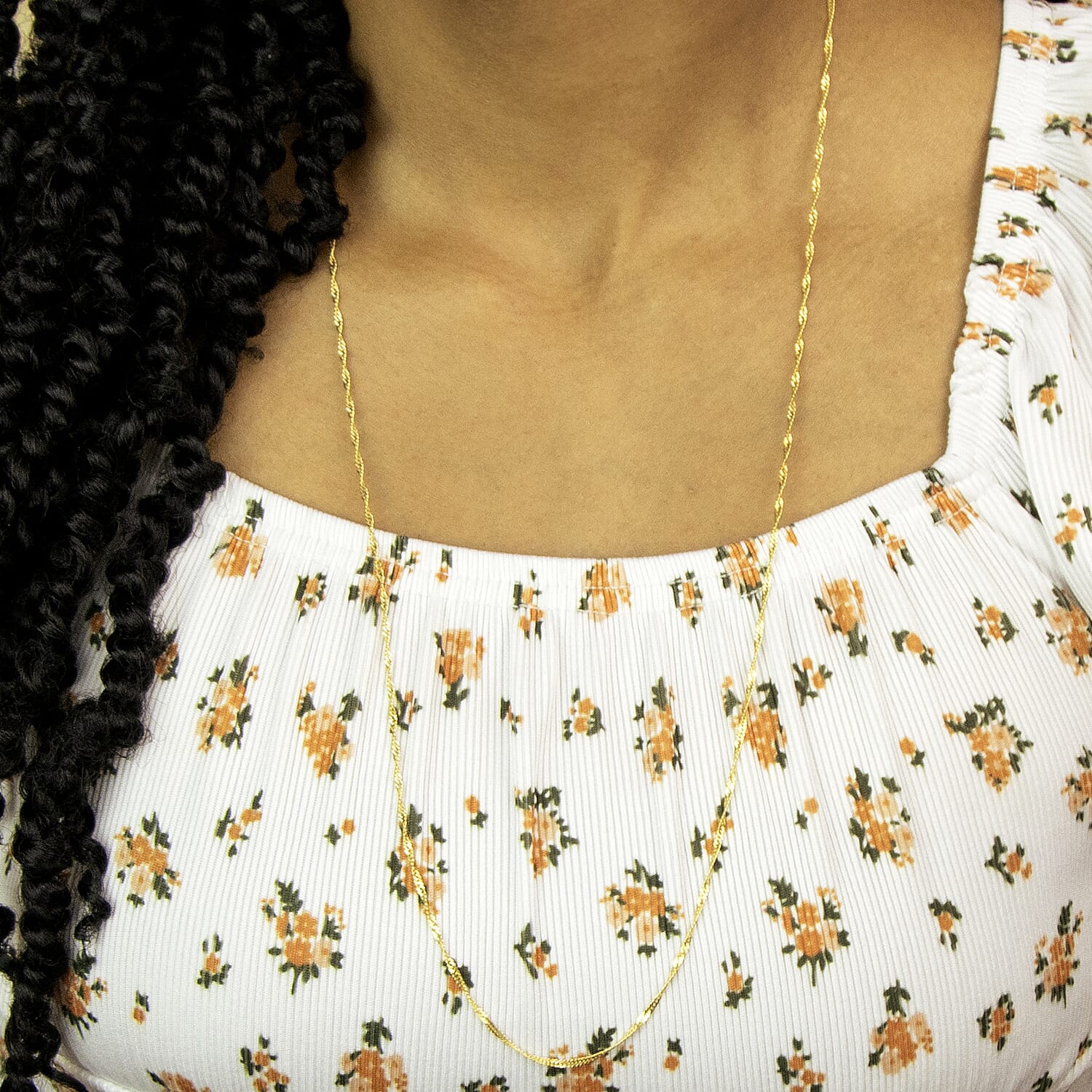 Sterling Silver 1 Micron Yellow Gold Plated 1.8mm Twist Curb Chain 30 Inch 7620942 1