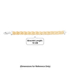 Sterling Silver Bracelet (Size - 7.5) in Two Tone Plated