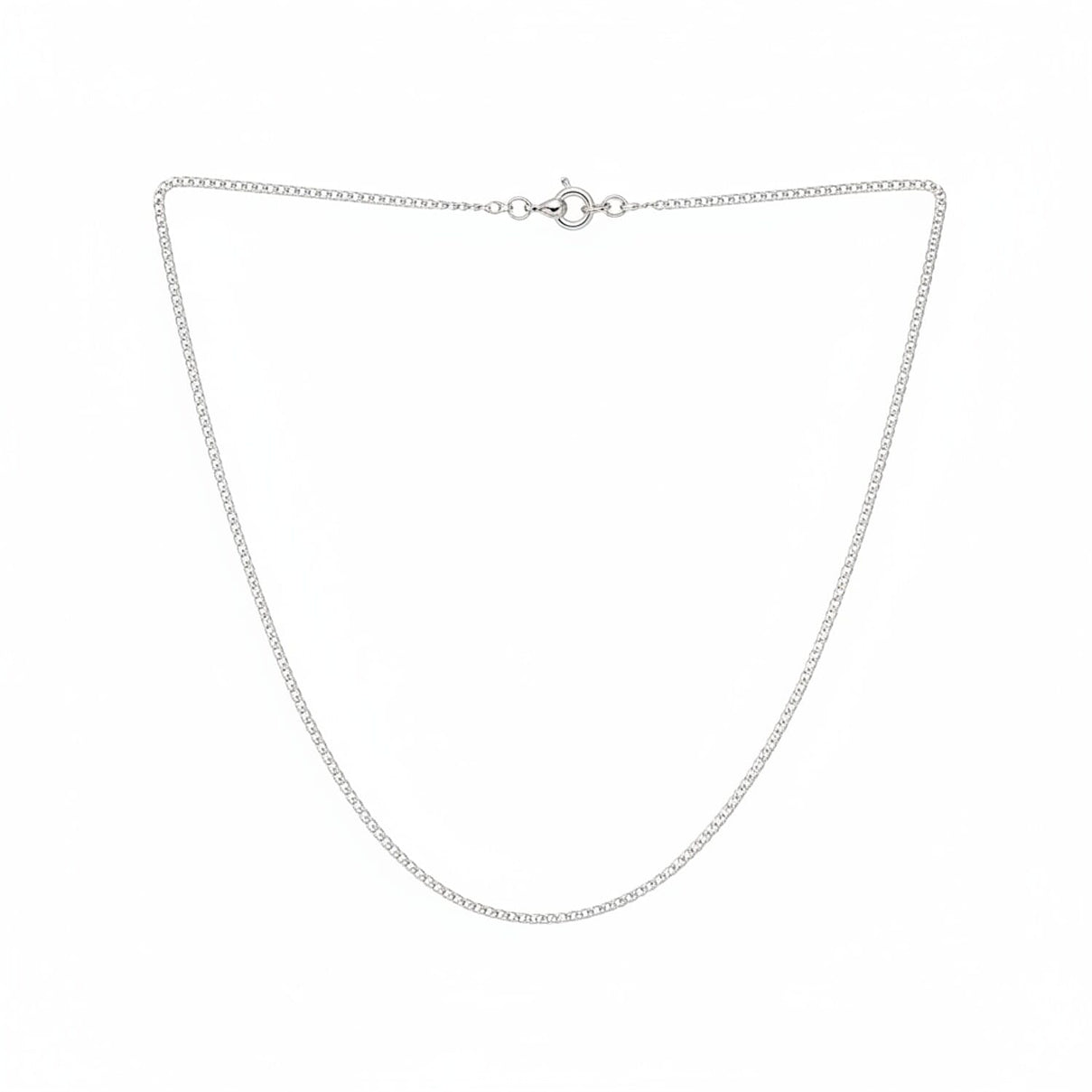 Sterling Silver 1MM Diamond-Cut Curb Chain with Spring Ring Clasp (Size 20)* 8335684 0