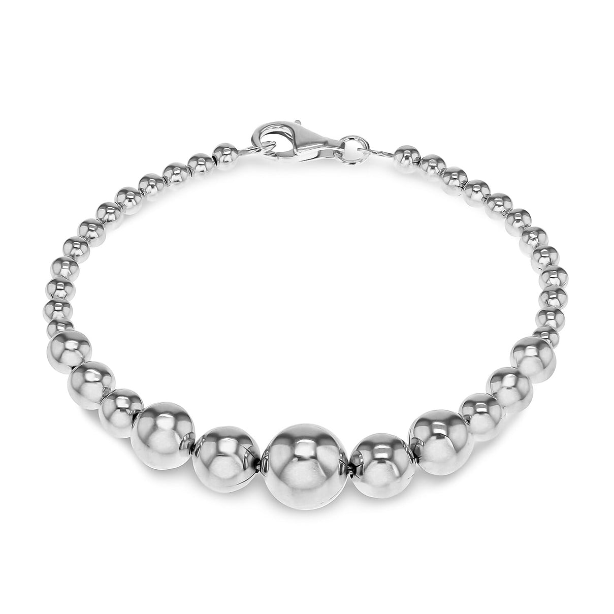 Sterling Silver 1mm to 4mm Graduated Beads Bracelet 7.5 Inch 8928858 0