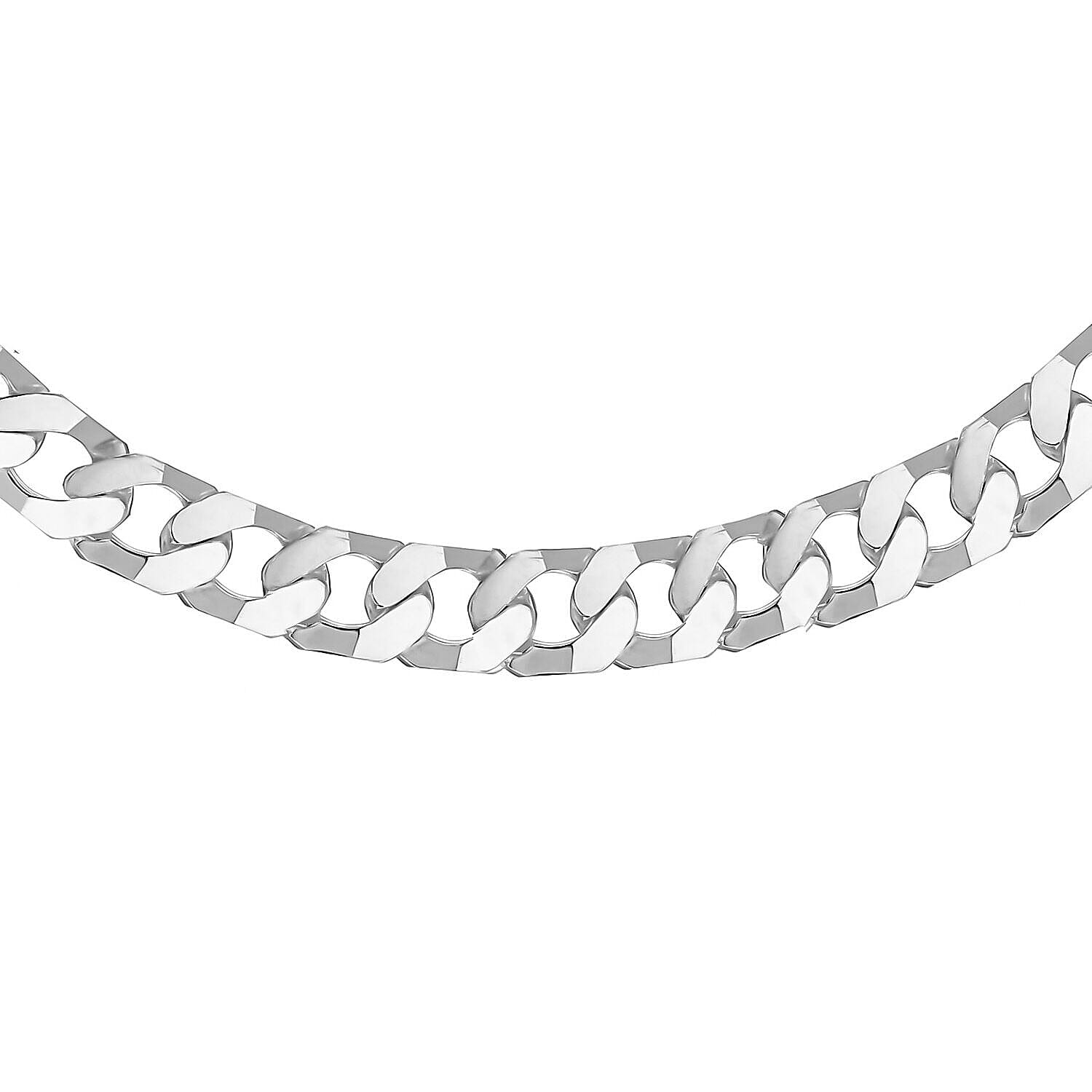 Sterling Silver Flat Square Link Curb Chain 18 Inch 7315266 0