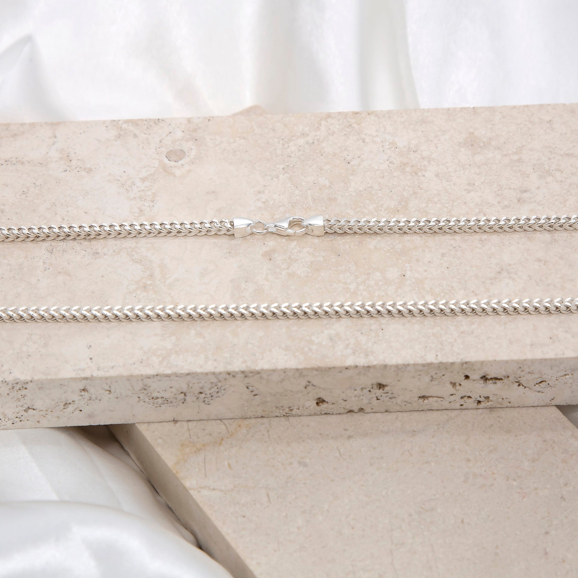 Sterling Silver 3.5mm Square Franco Chain 20 Inch 7315379 3