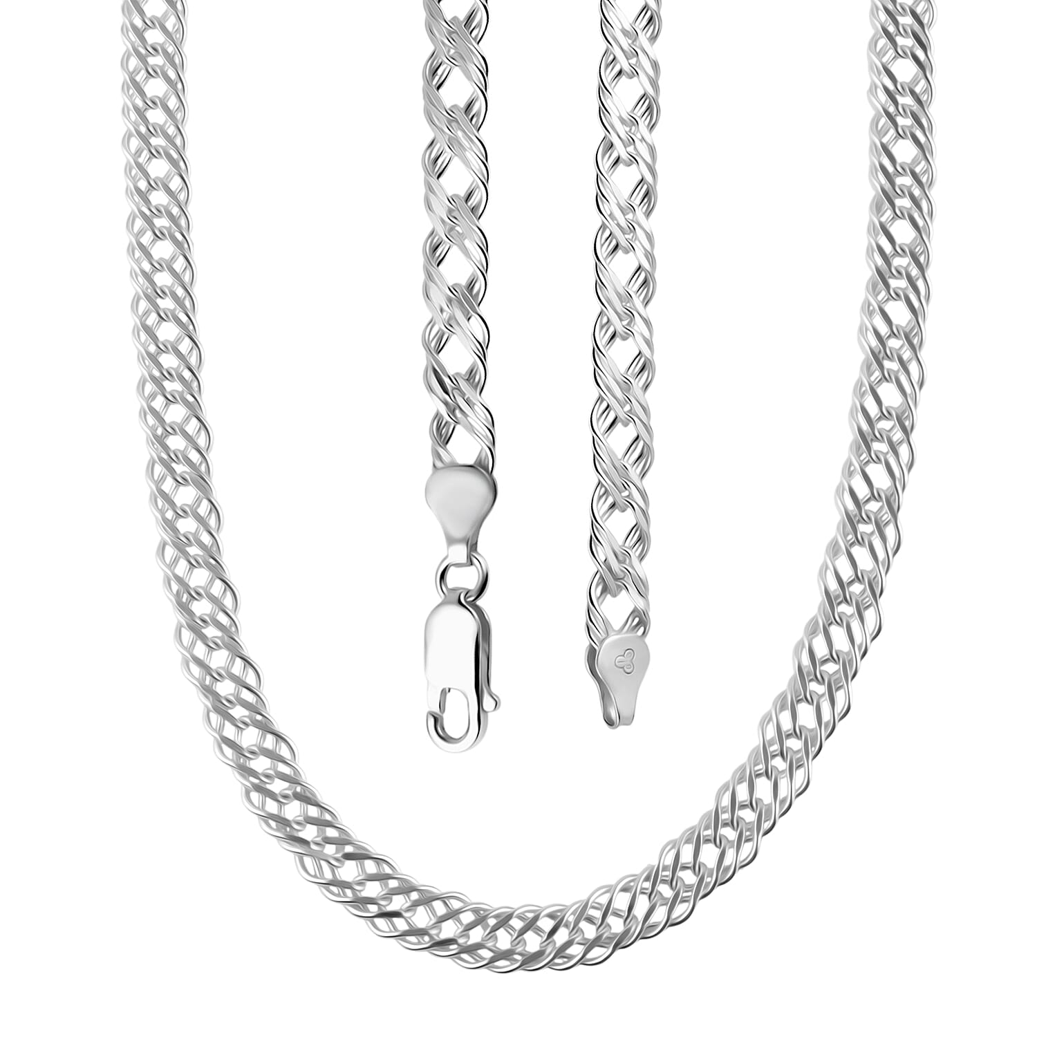 Sterling Silver 6mm Double Curb Chain 22 Inch 7315219 1