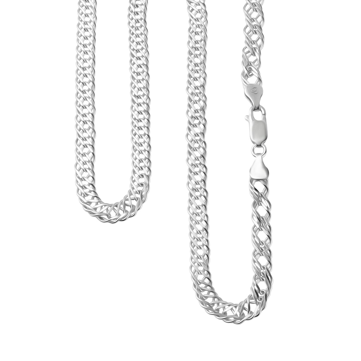 Sterling Silver 6mm Double Curb Chain 22 Inch 7315219 2