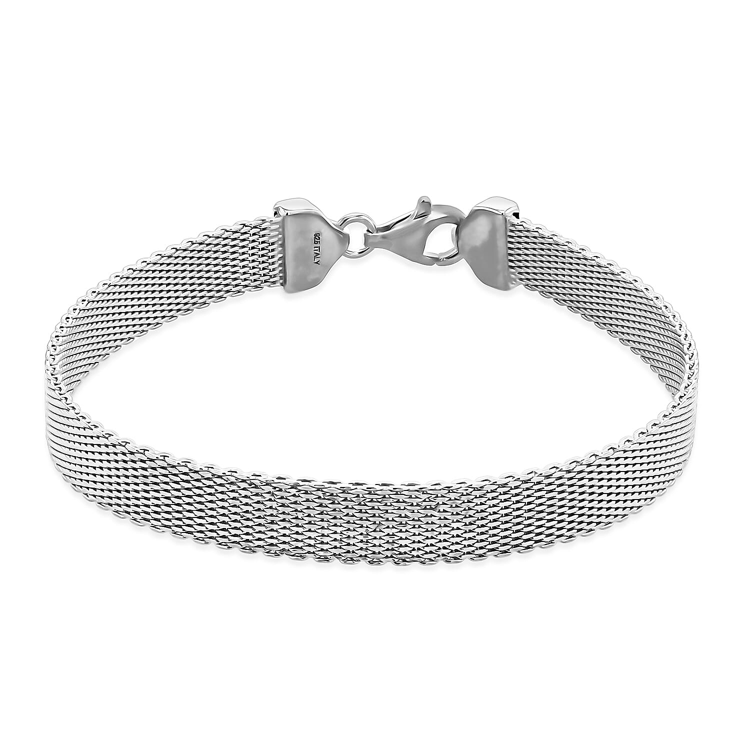 Sterling Silver 7.5mm Diamond Cut and Plain Reversible Bracelet 7.5 Inch 8928873 0
